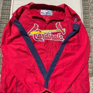St Louis Cardinals; RED 1/4 zip pull over; XXL